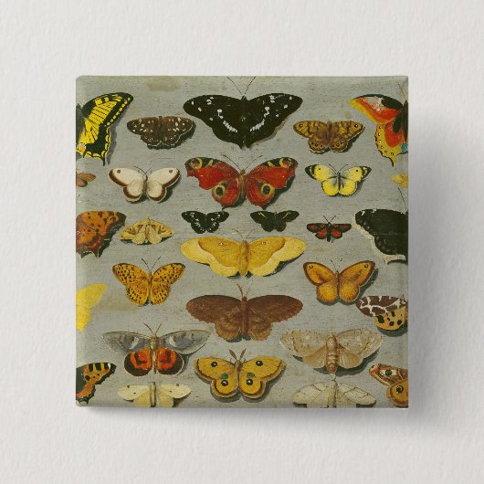 Butterflies Vierkante Button 5,1 Cm (Voorkant)