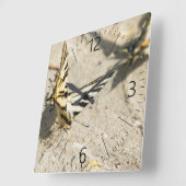 Butterflies Vierkante Klok (Hoek)