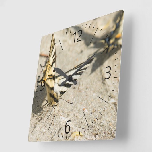 Butterflies Vierkante Klok (Hoek)
