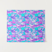 Butterflies, Violet en Tturquoise Wandkleed (Voorkant (horizontaal))