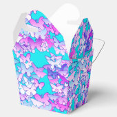 Butterflies, violet en turquoise bedankdoosjes (Geopend)