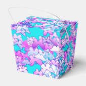 Butterflies, violet en turquoise bedankdoosjes (Achterkant)