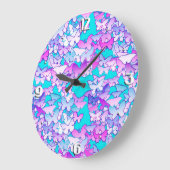 Butterflies, violet en turquoise grote klok (Hoek)