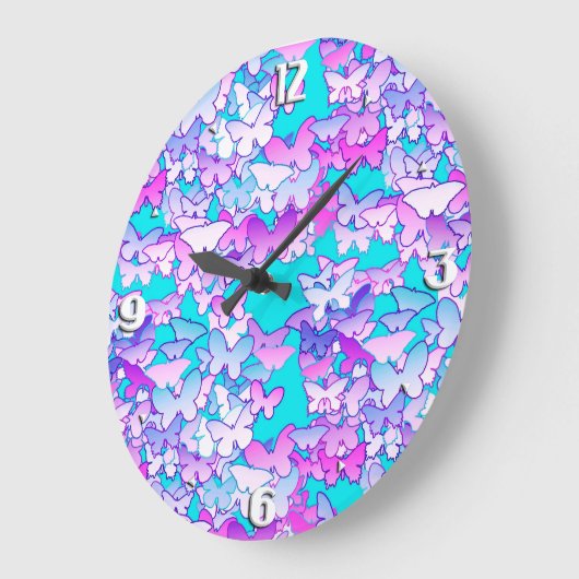 Butterflies, violet en turquoise grote klok (Hoek)