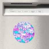 Butterflies, violet en turquoise magneet (Insitu (Vaatwasser))