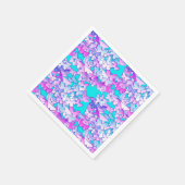 Butterflies, violet en turquoise servetten (Hoek)