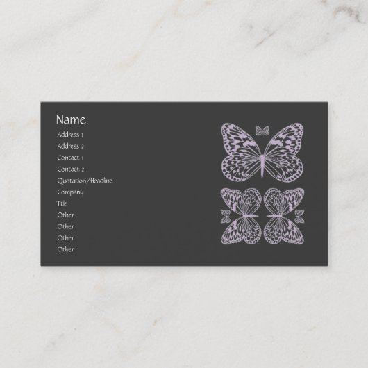 Butterflies Visitekaartje (Voorkant)