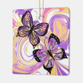 Butterflies Vivid and Bold Keramisch Ornament (Links)