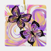 Butterflies Vivid and Bold Keramisch Ornament (Voorkant)
