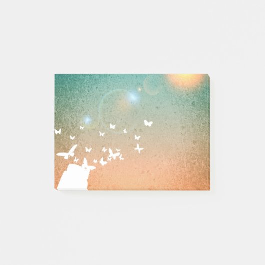 Butterflies vliegen naar de zon post-it® notes (Voorkant)