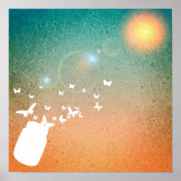 Butterflies vliegen naar de zon
