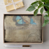 Butterflies vliegen rond terwijl ze thee Drink Tissuepapier (Geschenk)