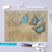 Butterflies vliegen rond terwijl ze thee Drink Tissuepapier (Craft)