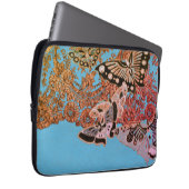 BUTTERFLIES VOOR E-BLADNEOPRENE EN LACE LAPTOP SLEEVE (Voorkant Rechts)