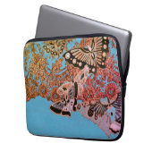 BUTTERFLIES VOOR E-BLADNEOPRENE EN LACE LAPTOP SLEEVE (Voorkant Links)