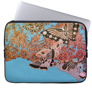 BUTTERFLIES VOOR E-BLADNEOPRENE EN LACE LAPTOP SLEEVE