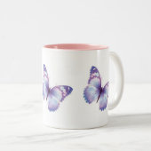 Butterflies voor je leven tweekleurige koffiemok (Voorkant rechts)