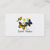 Butterflies voor maatschappelijk werkers visitekaartje (Achterkant)