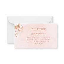 Butterflies Vrijgezellenfeest Recipcard