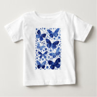 Butterflies Waterverf Blue