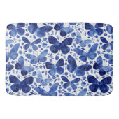 Butterflies Waterverf Blue Badmat (Voorkant)