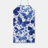 Butterflies Waterverf Blue Cadeaulabel (Achterkant)