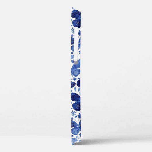 Butterflies Waterverf Blue Case-Mate iPhone Case (Achterkant / Links)