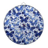 Butterflies Waterverf Blue Dartbord (Voorkant)