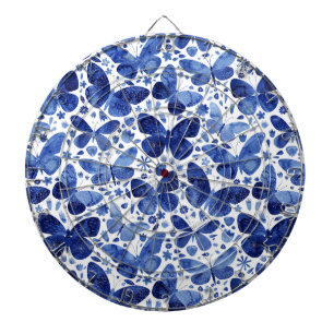 Butterflies Waterverf Blue Dartbord