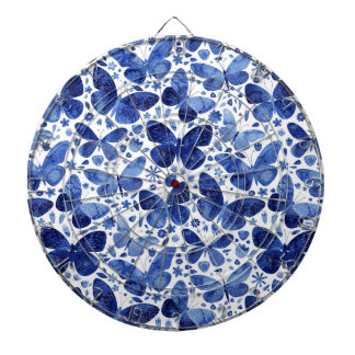 Butterflies Waterverf Blue Dartbord