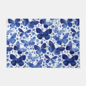 Butterflies Waterverf Blue Deurmat (Voorkant)