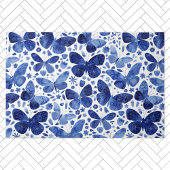 Butterflies Waterverf Blue Deurmat