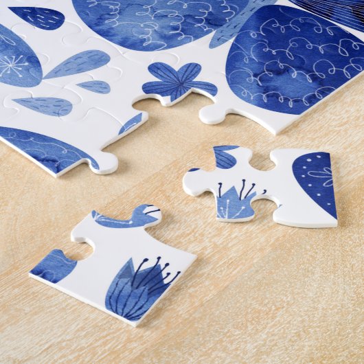 Butterflies Waterverf Blue Legpuzzel (Zijkant)
