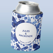 Butterflies Waterverf Blue Modern Boho Wedding Blikjeskoeler