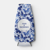 Butterflies Waterverf Blue Modern Boho Wedding Flesjeskoeler (Voorkant)