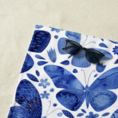 Butterflies Waterverf Blue Strandlaken (In situ)