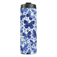 Butterflies Waterverf Blue