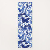 Butterflies Waterverf Blue Yogamat (Voorkant)