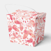 Butterflies Waterverf Coral Pink Bedankdoosjes (Achterkant)