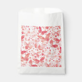 Butterflies Waterverf Coral Pink Bedankzakje (Voorkant)