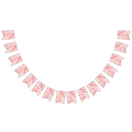 Butterflies Waterverf Coral Pink Bunting Flags Vlaggetjes (Alle)