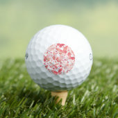 Butterflies Waterverf Coral Pink Golf Balls Golfballen (Insitu Shirt)