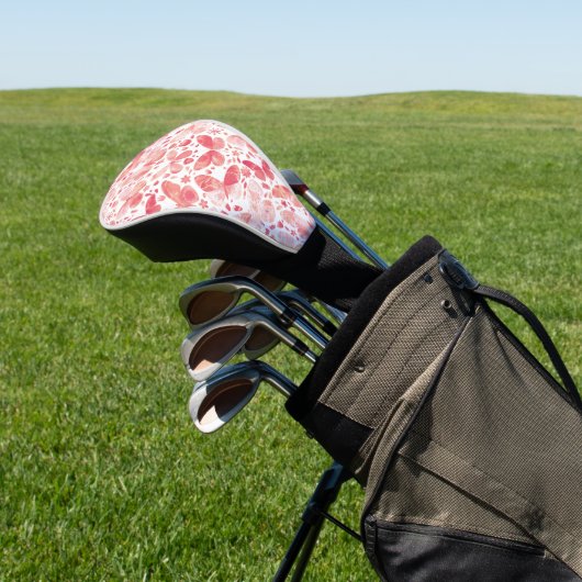 Butterflies Waterverf Coral Pink Golfheadcover (Insitu)