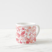 Butterflies Waterverf Coral Pink Keepomwille Espresso Kop (Voorkant rechts)