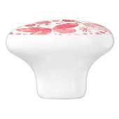 Butterflies Waterverf Coral Pink Keramische Knop (Zijkant)