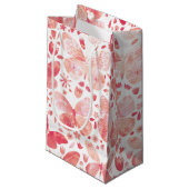 Butterflies Waterverf Coral Pink Klein Cadeauzakje (Voorkant Gekanteld)