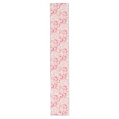 Butterflies Waterverf Coral Pink Lange Tafelloper (Voorkant)