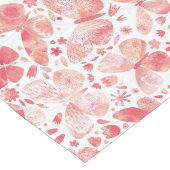 Butterflies Waterverf Coral Pink Lange Tafelloper (Hoek)