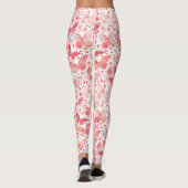 Butterflies Waterverf Coral Pink Leggings (Achterkant)