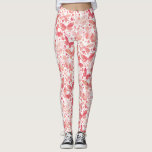 Butterflies Waterverf Coral Pink Leggings<br><div class="desc">Koraalroze en witte waterverf vlinderschilderij.</div>